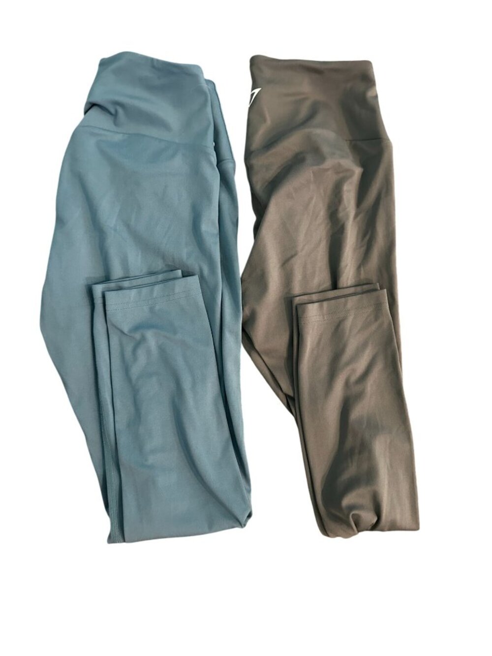 Gymshark Womens High-Waisted Leggings Set In Blue & Gray Casual Activewear S